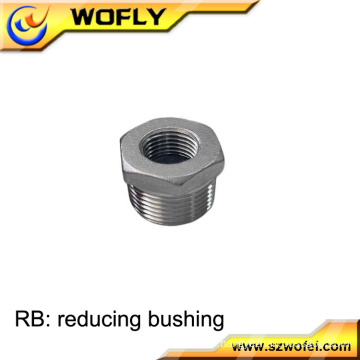 NPT standard 316SS female threaded pipe fitting bushing